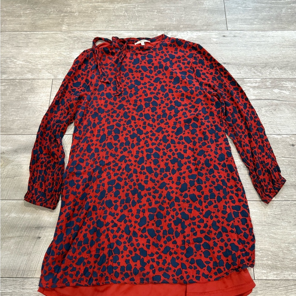 Andree by Unit Red and Blue Patterned Dress